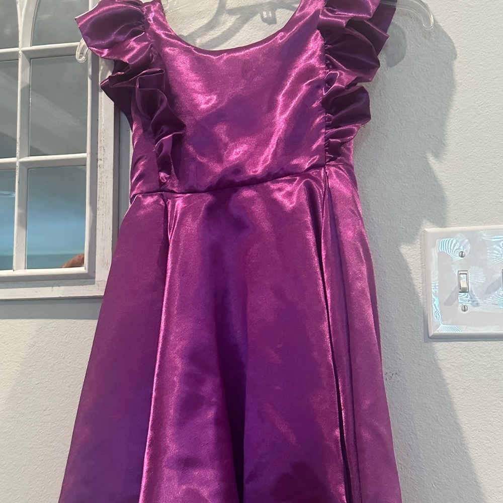 Purple Ruffled Kids Dress